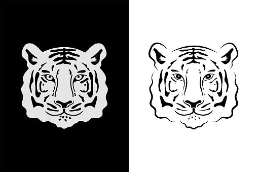 Free download of black and white tiger tattoo vector graphics and  illustrations, page 32
