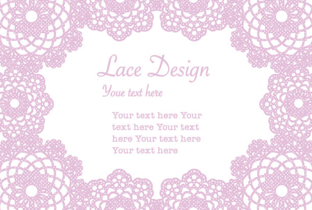 レースのドイリーとフレーム。デザイン テンプレート。ベクターの図。 - lace doily frame picture frame点のイラスト素材／クリップアート素材／マンガ素材／アイコン素材