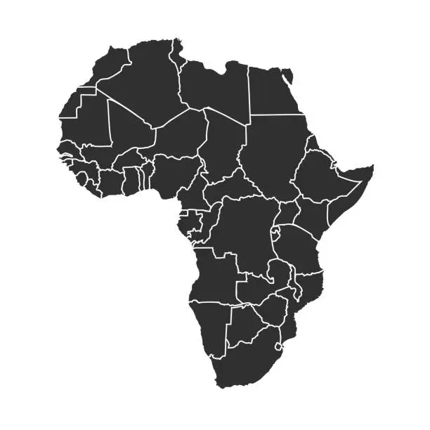 Vector illustration of Afrika Map