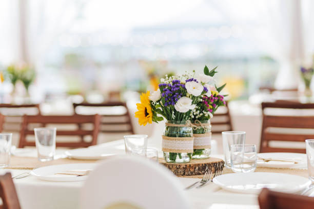 istock Fresh flowers wedding decoration. 1349069536