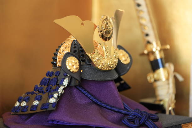 istock dolls for the boys' festival (Japanese tradition with gold screen) 1349081270