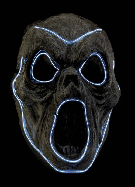 istock Wailing Mask Isolated Against Black Background 1349085894