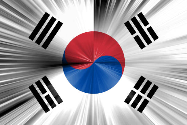 Close up of grunge South Korea flag Close up of grunge South Korea flag 抽象 stock pictures, royalty-free photos & images