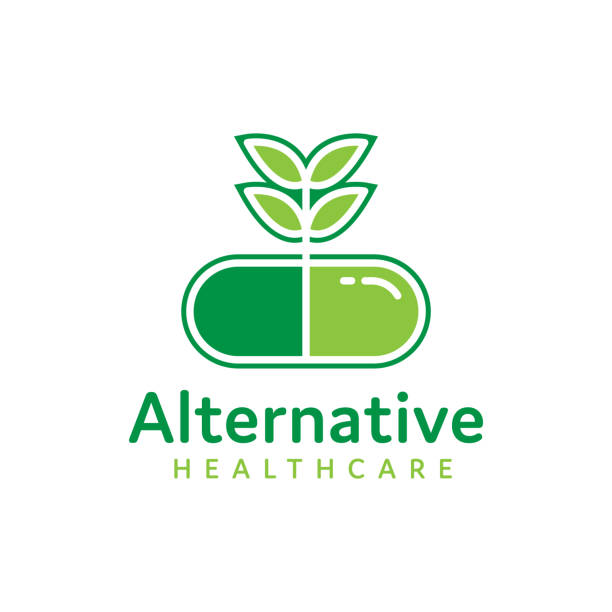 illustrazioni stock, clip art, cartoni animati e icone di tendenza di medicina alternativa naturale in capsule - nutritional supplement herbal medicine pill nature