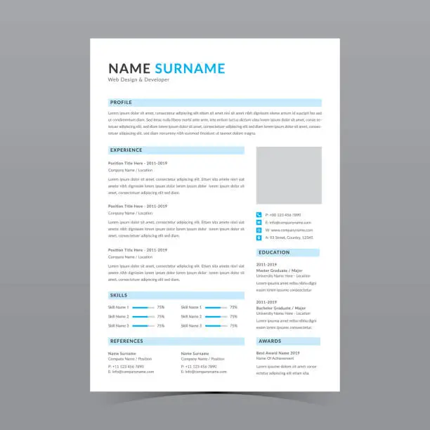 Vector illustration of Resume Template