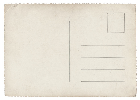 Vintage postcard template (clipping path)