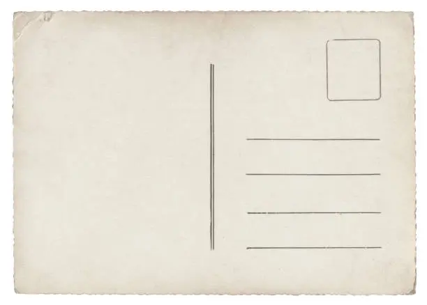 Vintage postcard template (clipping path)