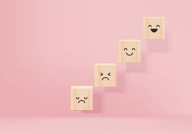 istock 3d business concept minimal as group of wood cube in one direction and with one individual pointing in different ways for innovative solution on 3D vector. leadership for new ideas. 1349102510