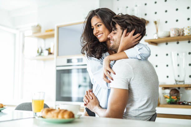 istock Affectionate couple enjoying in the morning. 1349110912