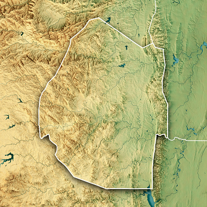 3D Render of a Topographic Map of Eswatini. Version with Country Boundaries.\nAll source data is in the public domain.\nColor texture: Made with Natural Earth. \nhttp://www.naturalearthdata.com/downloads/10m-raster-data/10m-cross-blend-hypso/\nRelief texture: NASADEM data courtesy of NASA JPL (2020). URL of source image: \nhttps://doi.org/10.5067/MEaSUREs/NASADEM/NASADEM_HGT.001\nWater texture: SRTM Water Body SWDB:\nhttps://dds.cr.usgs.gov/srtm/version2_1/SWBD/\nBoundaries Level 0: Humanitarian Information Unit HIU, U.S. Department of State (database: LSIB)\nhttp://geonode.state.gov/layers/geonode%3ALSIB7a_Gen