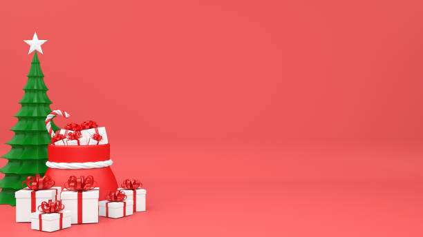 istock abstract Christmas minimal mock up scene. geometry podium shape product display mockup, pedestal steps. Happy New Year on pastel background 3D render. 1349116168