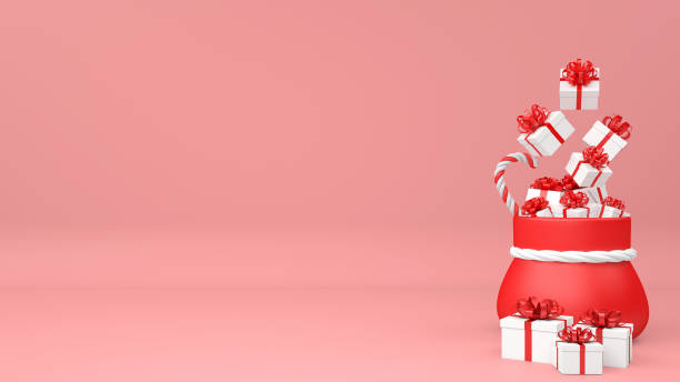 istock abstract Christmas minimal mock up scene. geometry podium shape product display mockup, pedestal steps. Happy New Year on pastel background 3D render. 1349116179