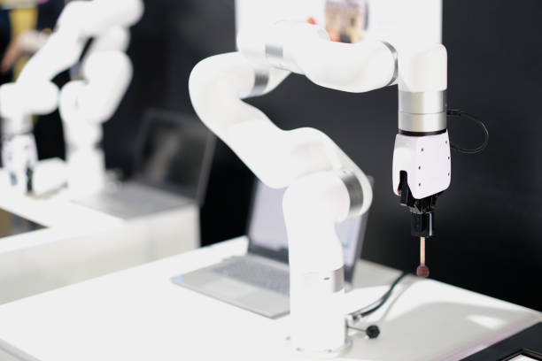 istock 3d printer in the office close-up, exhibition of robotics 1349116808