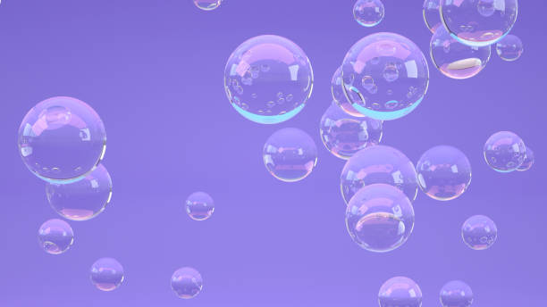 istock Abstract Flying Spheres Background, Iridescent Colors 1349117229