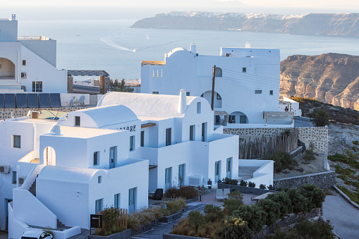 Vacation Rentals in Pyrgos Kallistis on Santorini in The Cyclades, Greece. These are commercial properties.