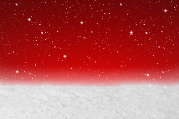 istock Christmas concept showing snow falling and stars on a background 1349119196