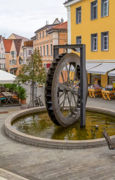 Scenery in Kempten, the largest town of Allgaeu in Swabia, Bavaria, Germany