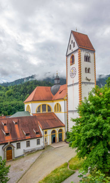 St Mang Abbey in Fuessen St Mang Abbey in Fuessen, a town in the Ostallgaeu district in Bavaria, Germany st mang stock pictures, royalty-free photos & images