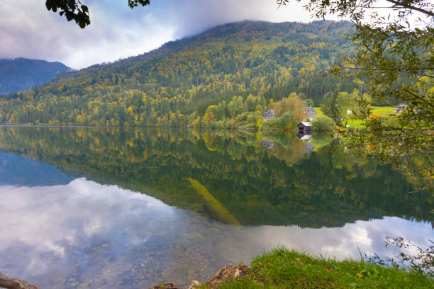 istock Alpine lake reflection in Austria 1349135305
