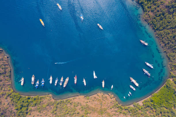 istock Sailboats in mediterranean coast. 1349136543
