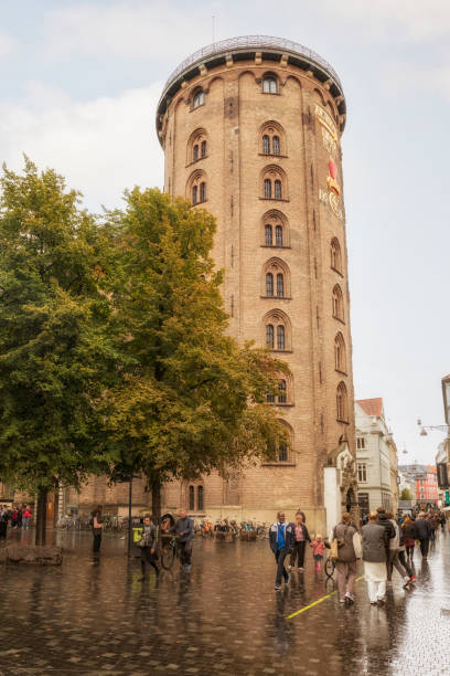 Copenhagen, Denmark – September 21, 2021: The Round Tower or Rundetaarn, a 17th century tower built as an observatory
