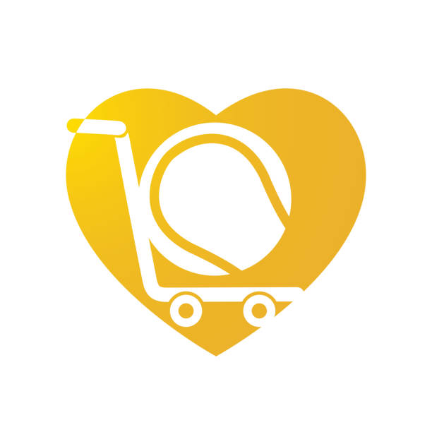 projekt logo piłki tenisowej i wózka. - tennis court love victory stock illustrations