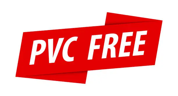 Vector illustration of PVC Free - Banner, Speech Bubble, Label, Ribbon Template. Vector Stock Illustration