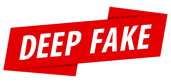 Deep Fake - Banner, Speech Bubble, Label, Ribbon Template. Vector Stock Illustration