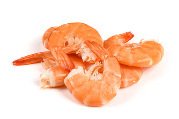 istock Perfectly retouched shrimp isolated on white. 1349143633