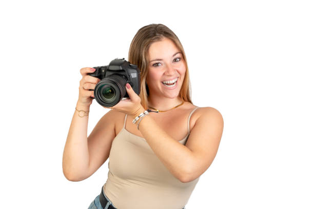istock Photographer woman. 1349150370
