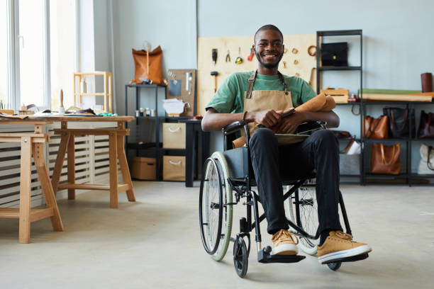 istock Portrait of Young Craftsman in Workshop 1349150844