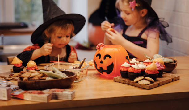 halloween holiday and childhood concept