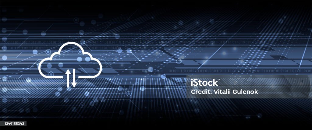 Cloud Technology Integrated Digital Web Concept Background Stock ...
