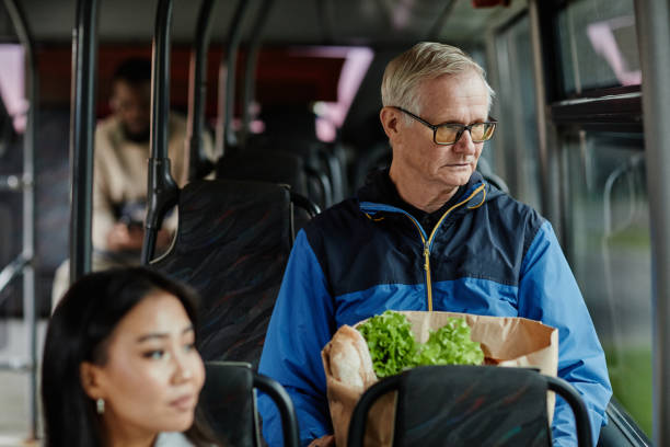 istock Senior Man in Bus 1349155523