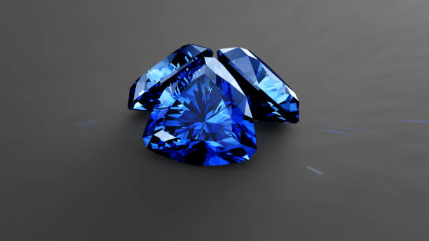 Tanzanite Faceted Gemstones On Neutral Background