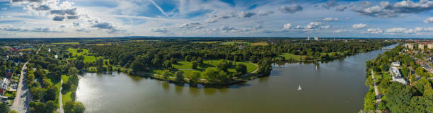 istock View from above on the Aasee in Munster / Germany 1349162572