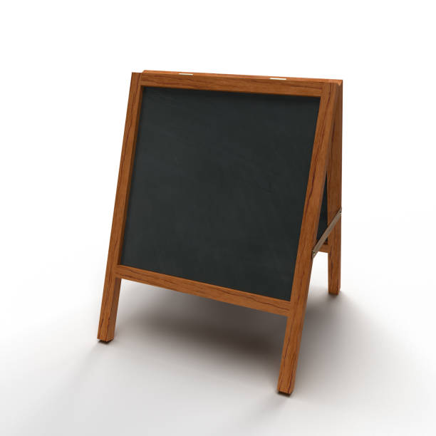 istock 3DCG illustration of an easel sign on a blackboard 1349162685
