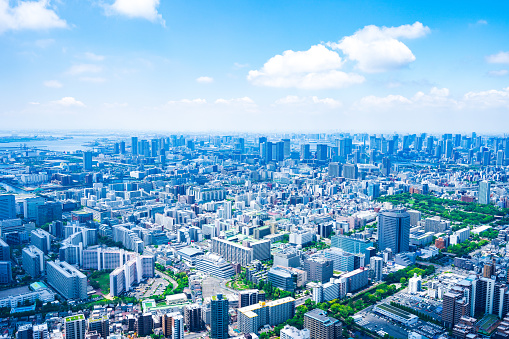 Landscape of the city center of Tokyo