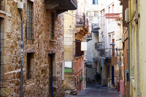 istock Ancien street in Chania 1349174025