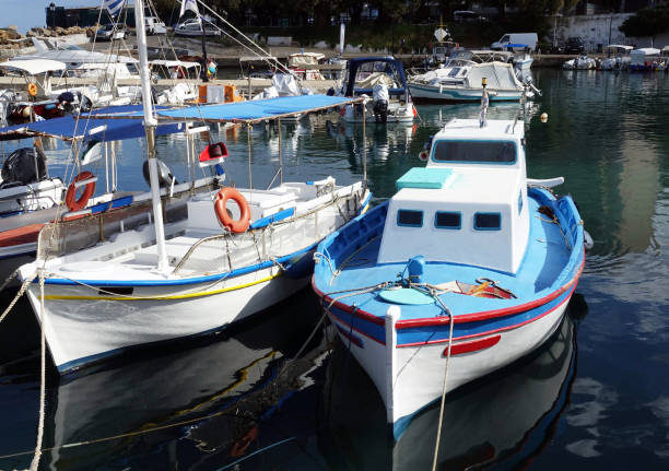 istock Ancient fishermen boats 1349175186