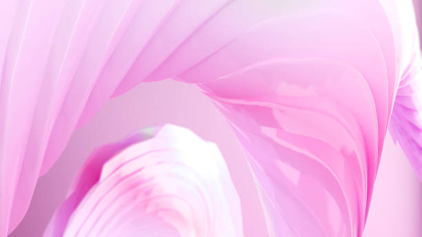 istock Colorful curved shapes abstract background 1349176738