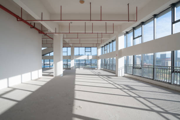 istock Undecorated interior space of office building 1349178681