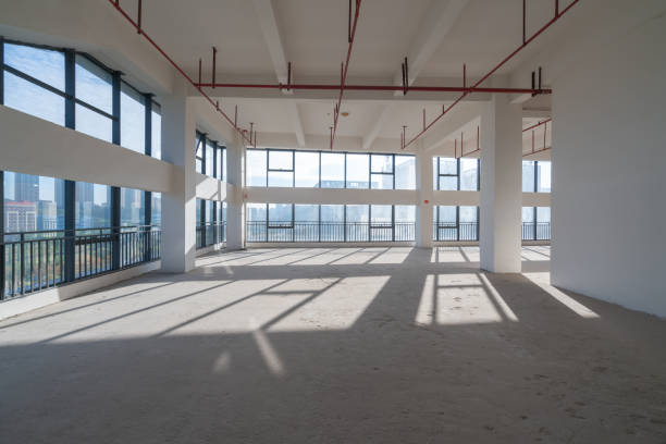 istock Undecorated interior space of office building 1349178753