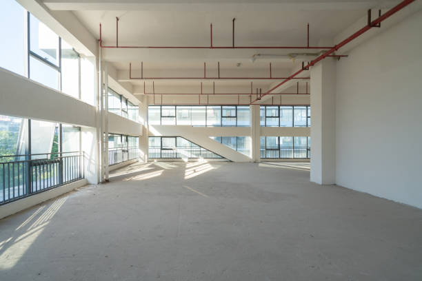 istock Undecorated interior space of office building 1349178880