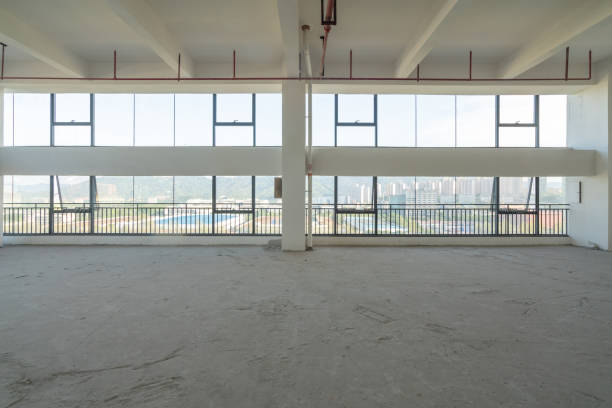 istock Undecorated interior space of office building 1349178914