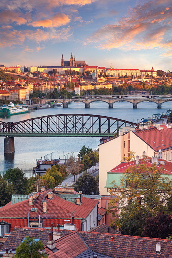 An elevated view of Prague, Czech Republic