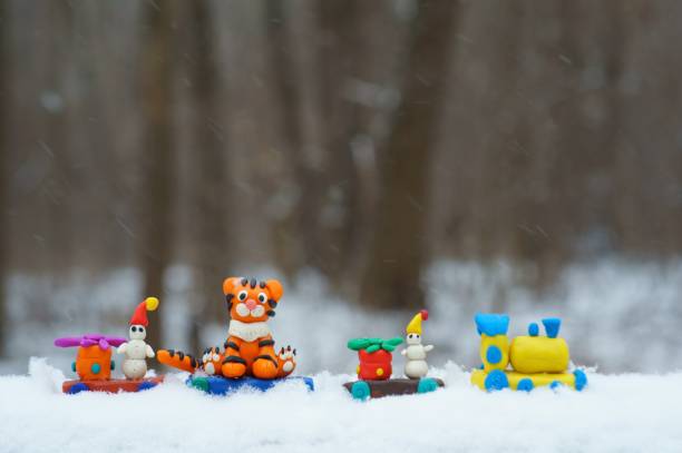 istock Toy train with fabulous toys. 1349180420