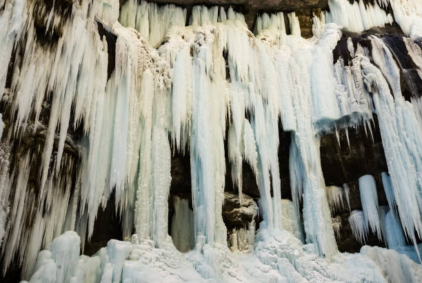 istock Fragment of a frozen waterfall 1349183476