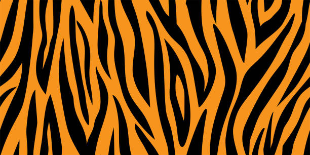 Seamless pattern with tiger stripes. Seamless pattern with tiger stripes. Animal print. tiger leather stock illustrations