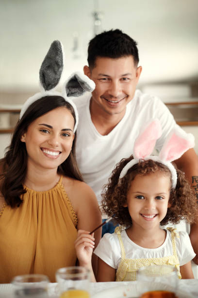 istock Shot of a young family spending time together during easter 1349185857